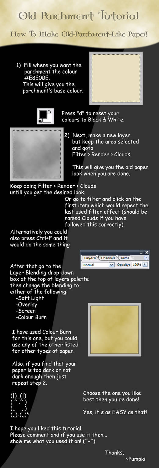Old Parchment Tutorial by pumpki on DeviantArt