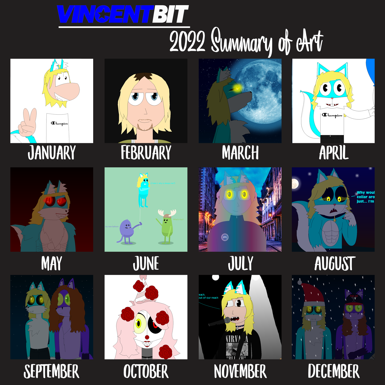 Vincentbit Deviantart VincentBit's 2022 Summary of Art by VincentTheWerewolf on DeviantArt