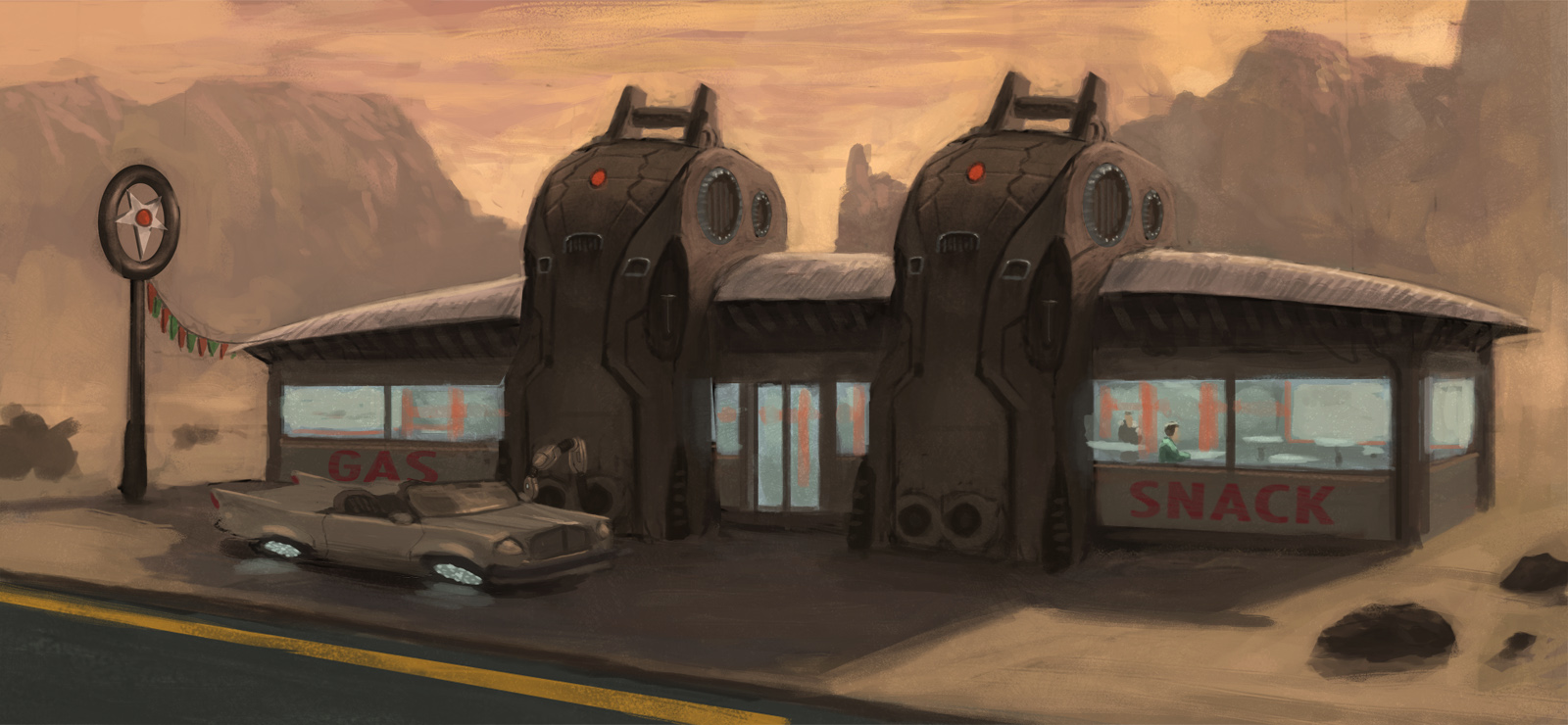 Speed Painting of the Day Vol.2 // Gas Station