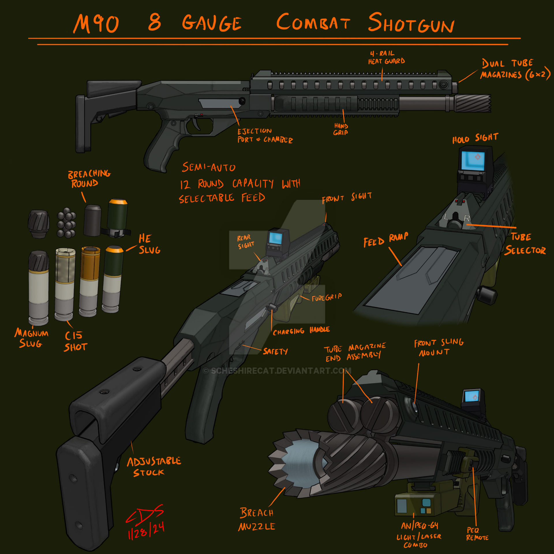 M90 Combat Shotgun by ScheshireCat on DeviantArt