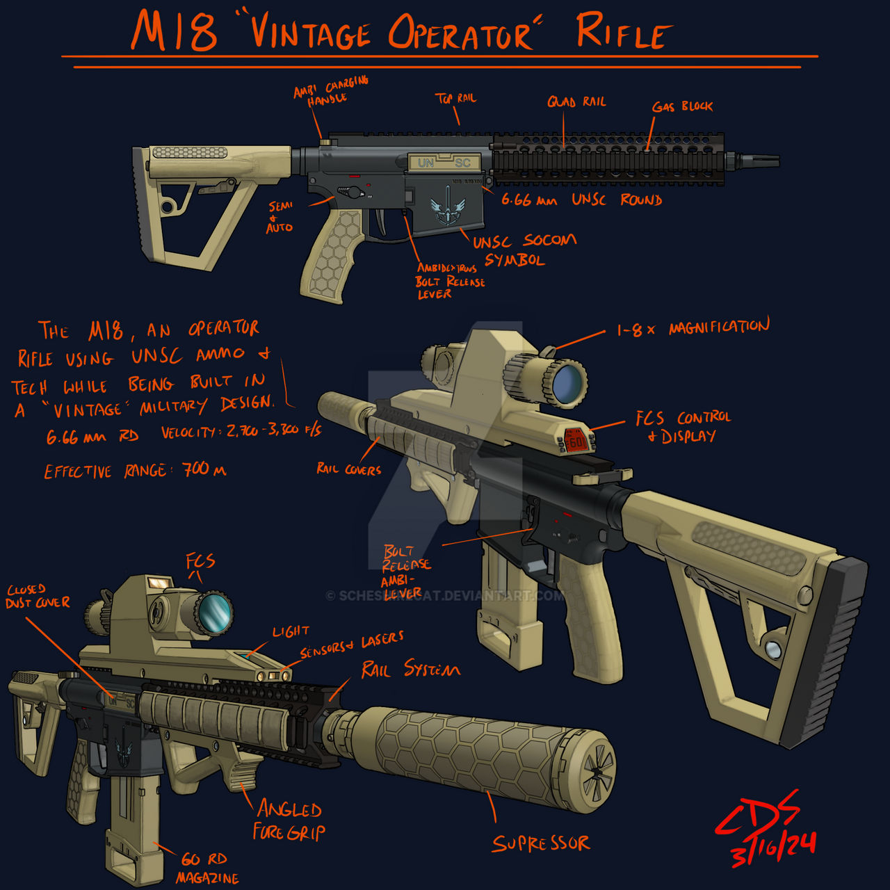 Halo M18 Vintage Operator Rifle by ScheshireCat on DeviantArt