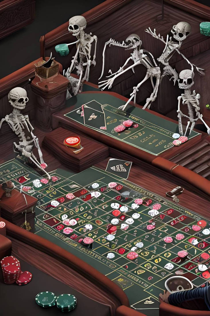 Gambling Skeletons by ValkyrieEir on DeviantArt