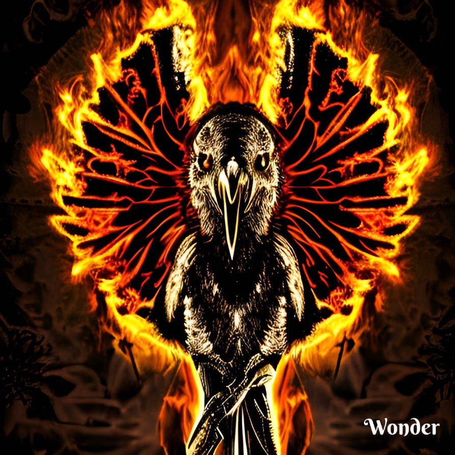 Ravenflame Demonic Fire Raven by ValkyrieEir on DeviantArt