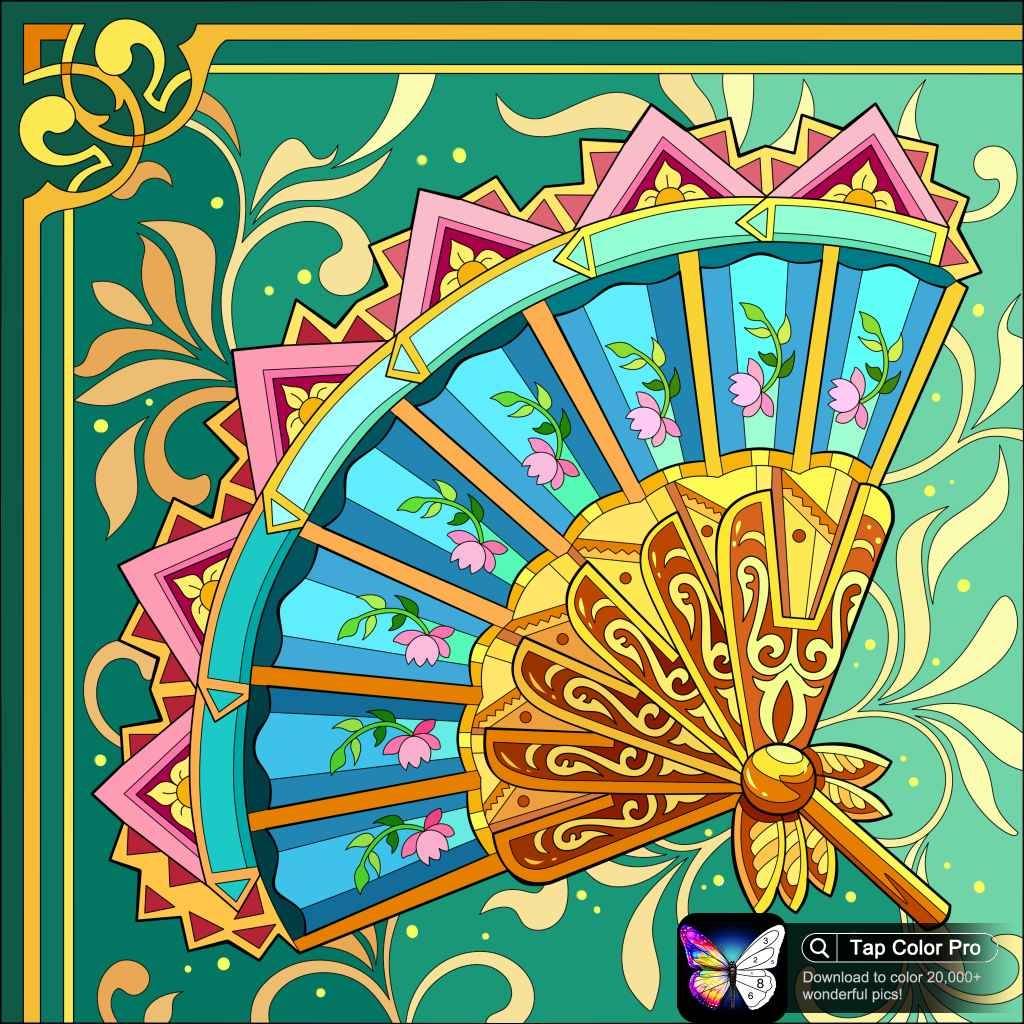 Fancy Hand Fan by ValkyrieEir on DeviantArt