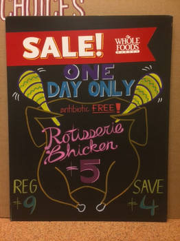 Large 1 day sale chalkboard