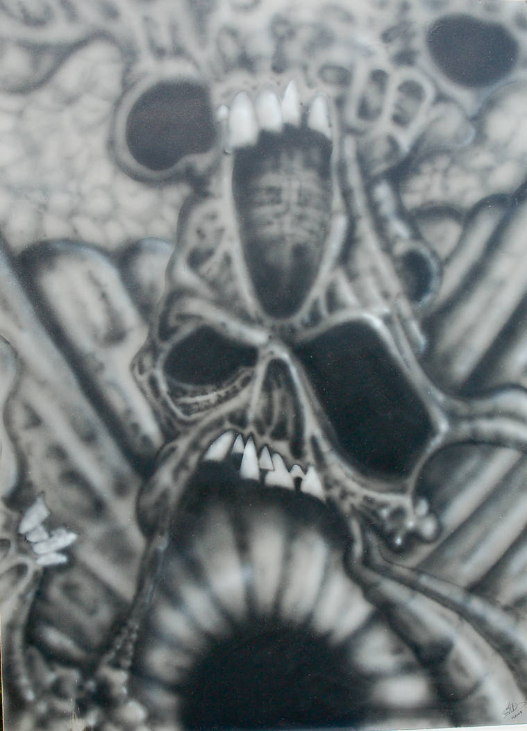 Distorted Skull Drawing Skull-2 by DistortedCanvas on DeviantArt
