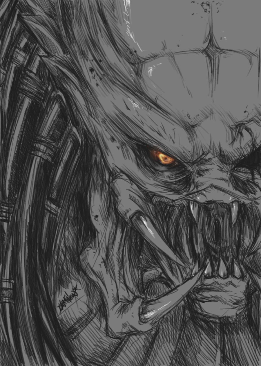 Predator Sketch by daemonstar on DeviantArt
