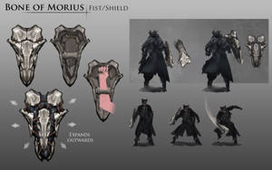 Bloodborne Fanart - Bone of Morius weapon idea