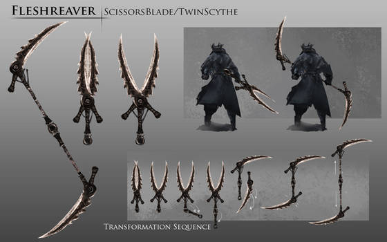 Bloodborne Fanart - Fleshreaver weapon idea