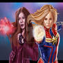 Captain Marvel and Scarlet Witch