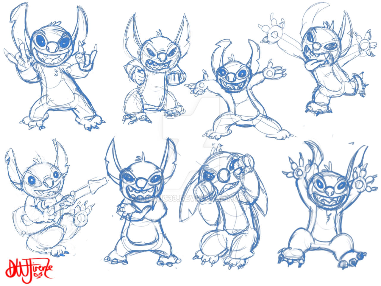 Characters Stitched Together Stitch Character study 280621 by Tronic33 on DeviantArt