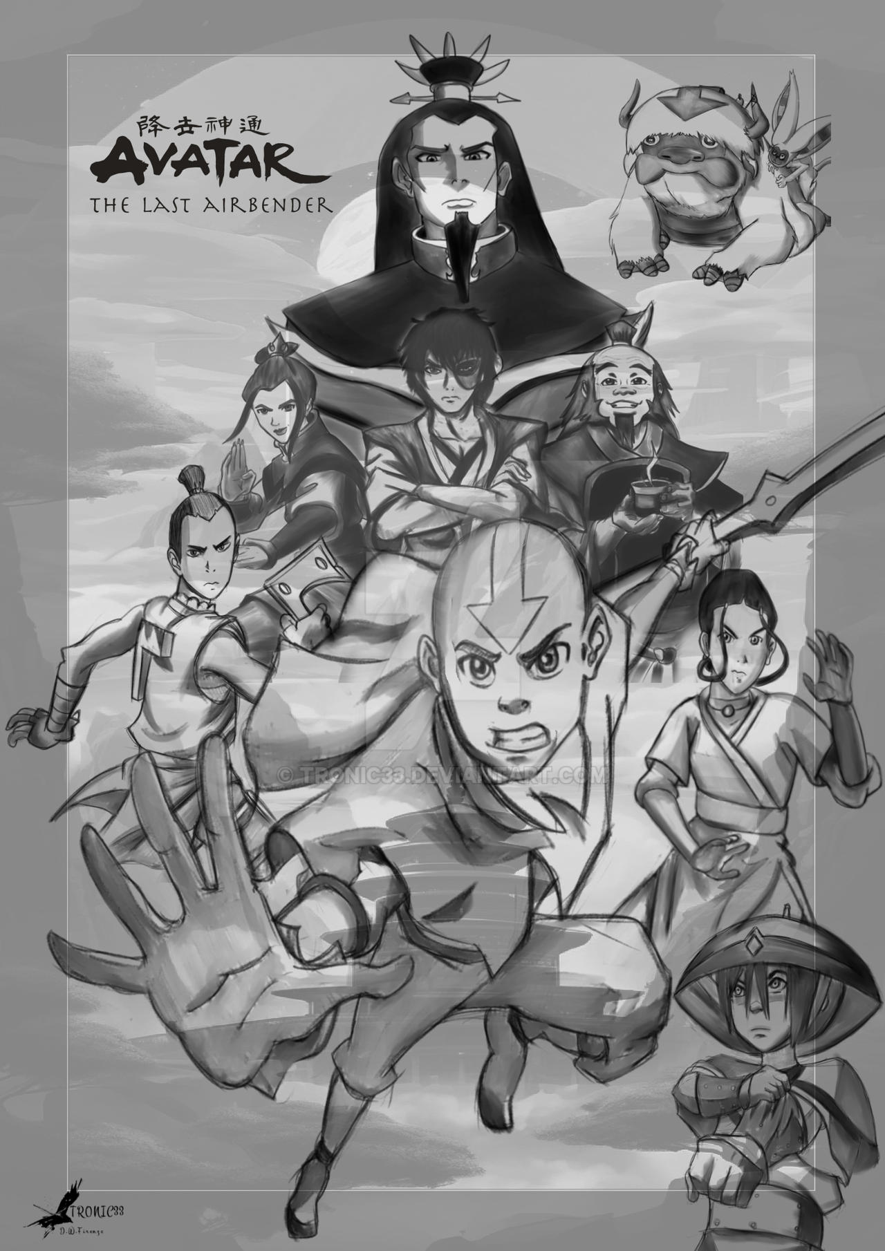 ATLA Poster Sketch by Tronic33 on DeviantArt