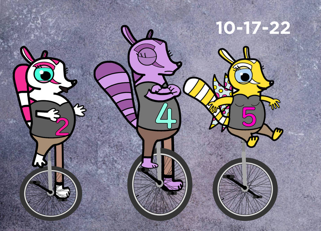 GIFT ART + REQUEST- Numtums on Unicycles by worldwideweekly1009 on ...