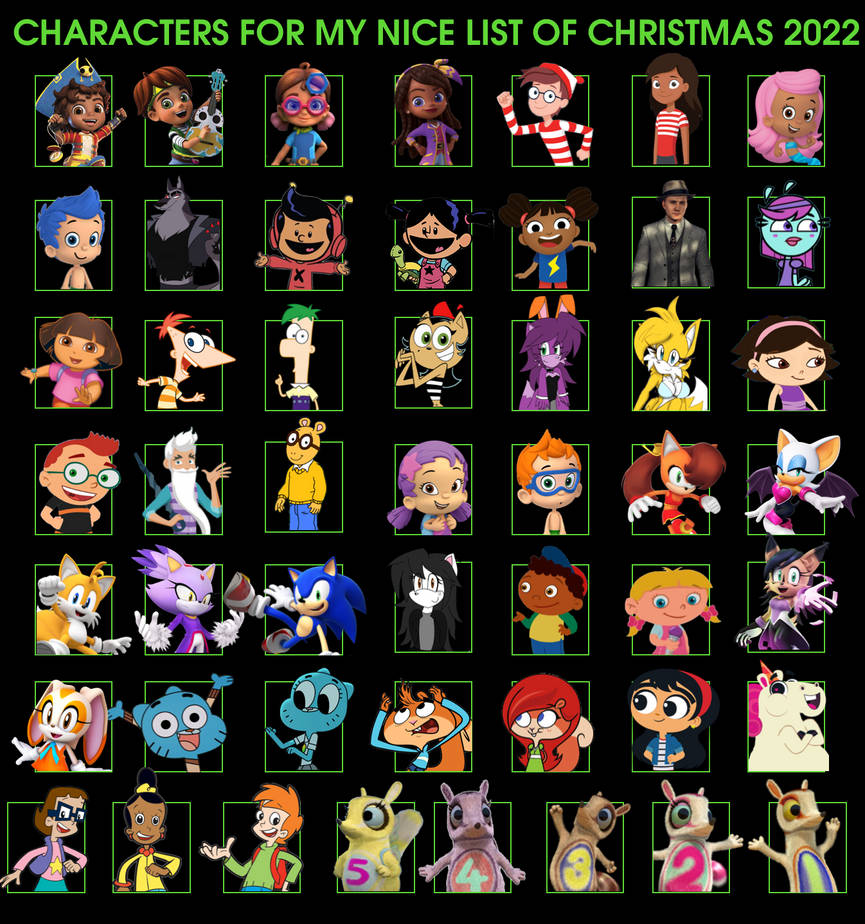 Characters For my Nice List of Christmas 2022 by worldwideweekly1009 on ...