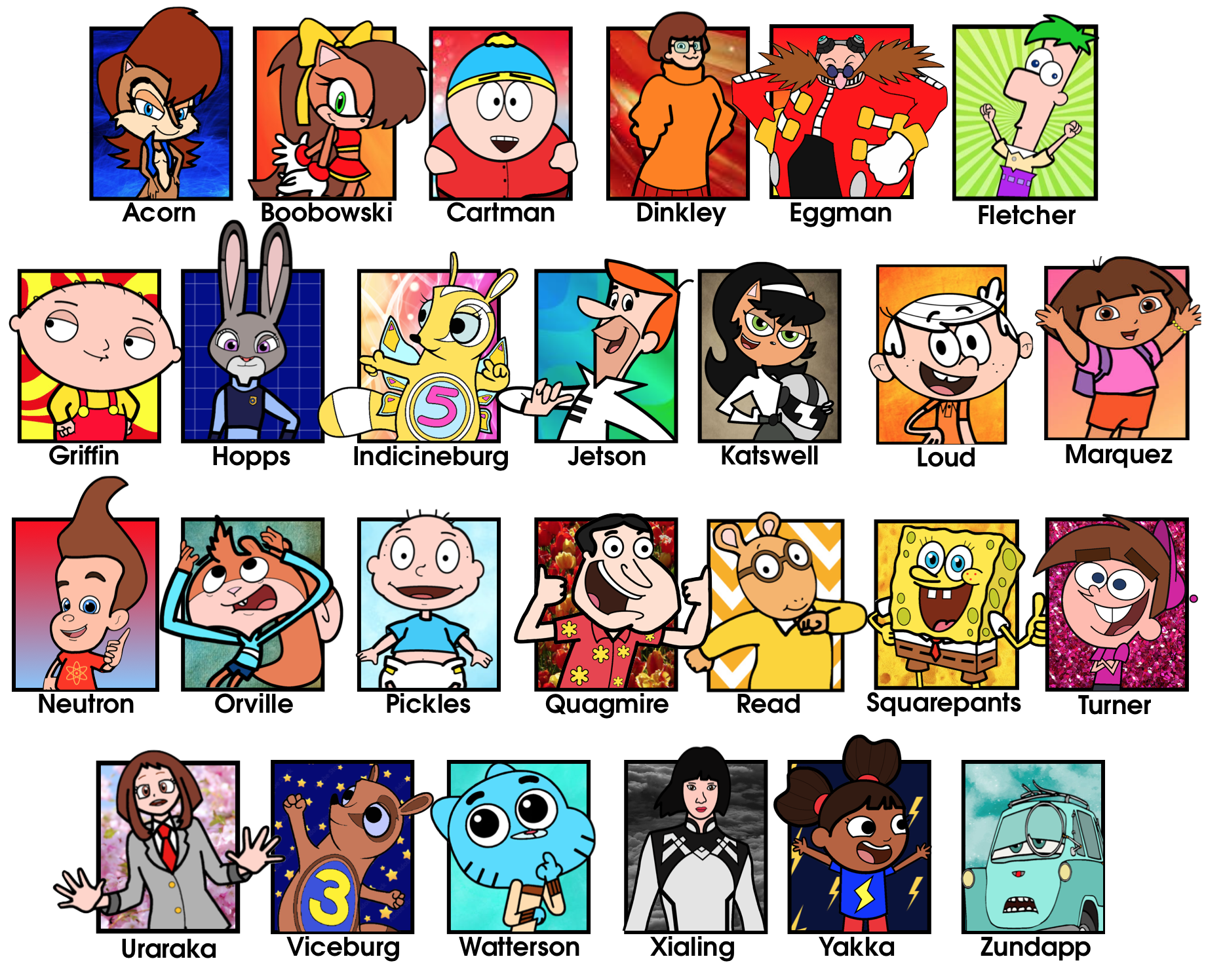 ABCFanart: Characters' Last Names by worldwideweekly1009 on DeviantArt
