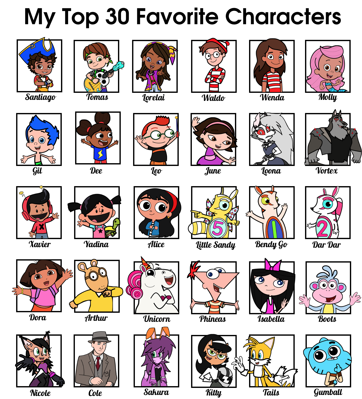My Top 30 Favorite Characters By Worldwideweekly1009 On Deviantart My Top 30 Favorite Characters By Worldwideweekly1009 On Deviantart