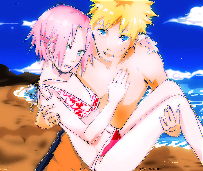 NaruSaku on the Beach