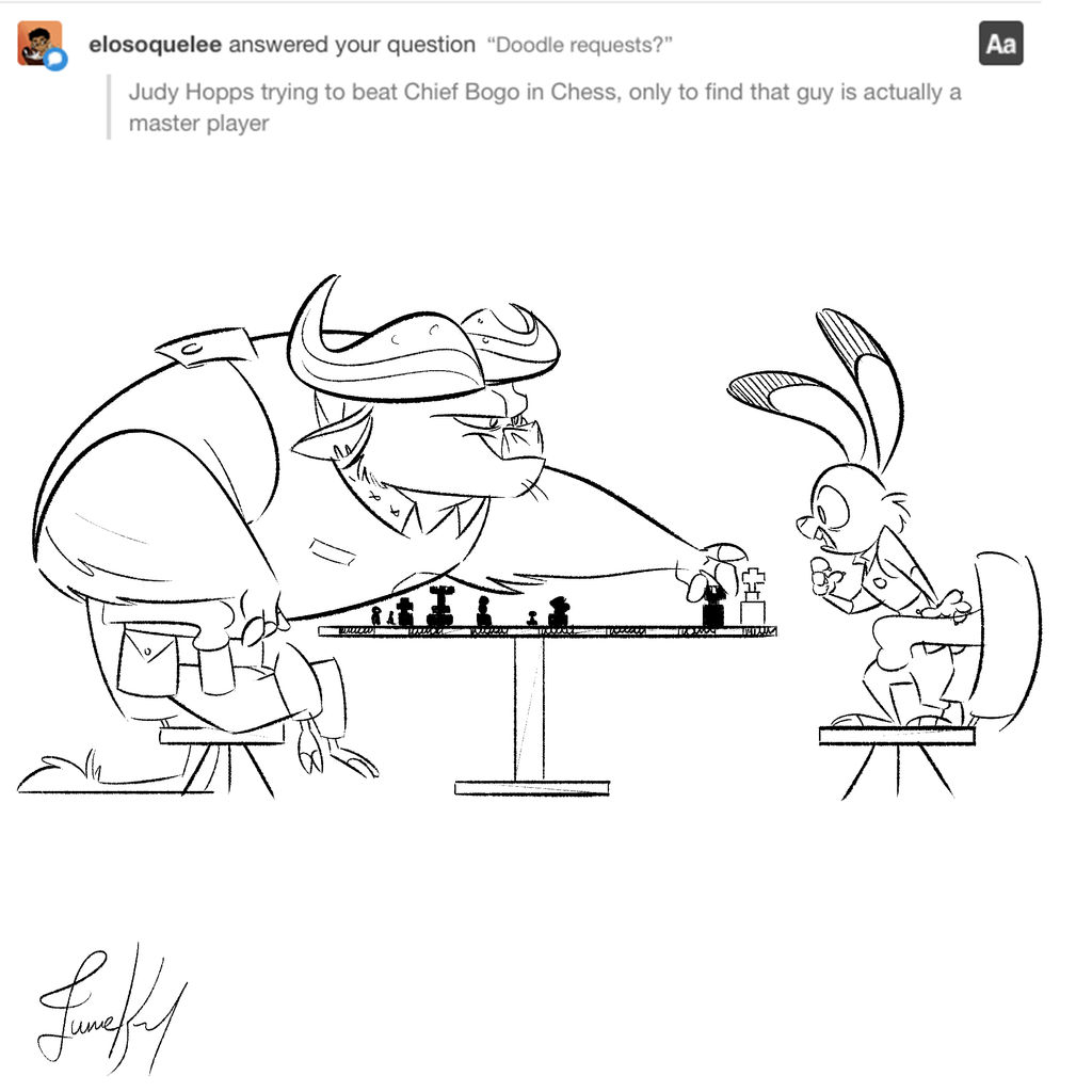 Bogo and Judy Chess Request by FluttershytheKind