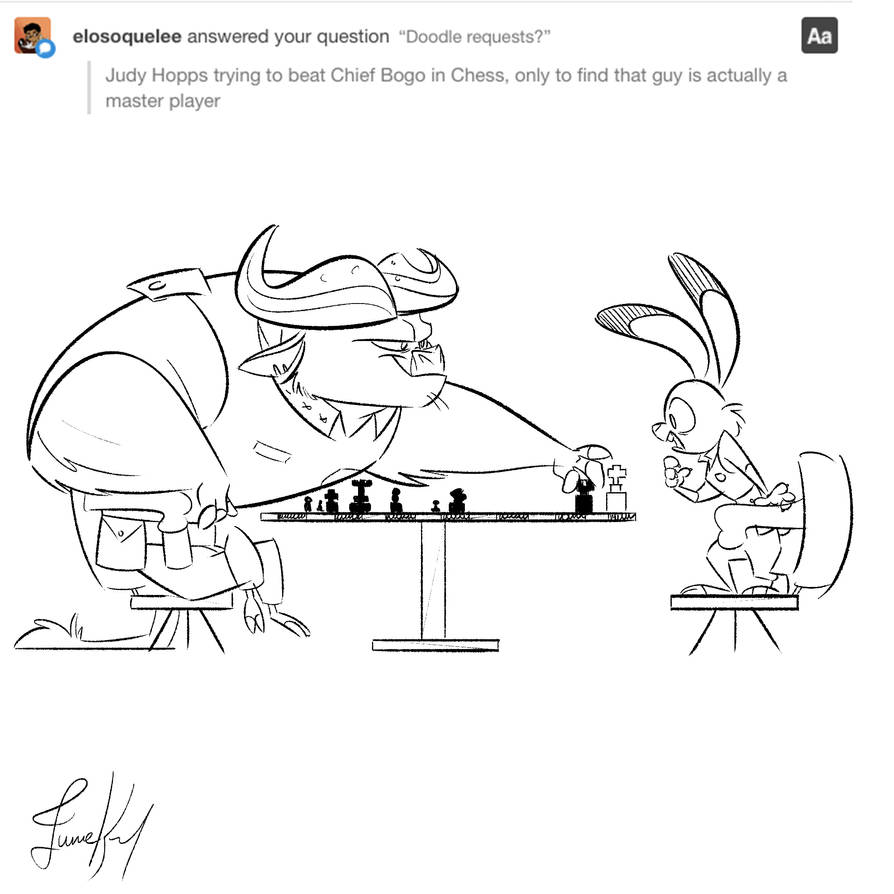 Bogo and Judy Chess Request by FluttershytheKind