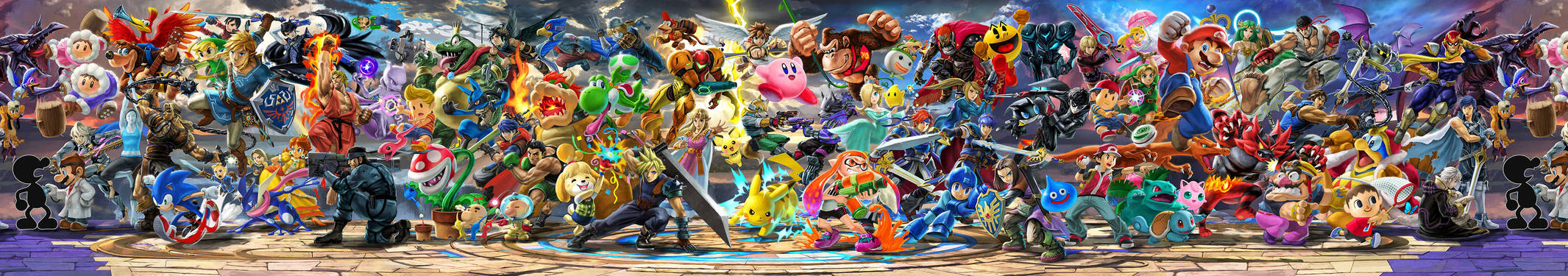 Super Smash Bros. Ultimate OFFICIAL Panoramic Art by Leafpenguins