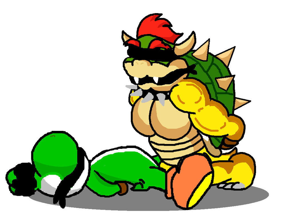Bowser and Yoshi by Boblame on DeviantArt.