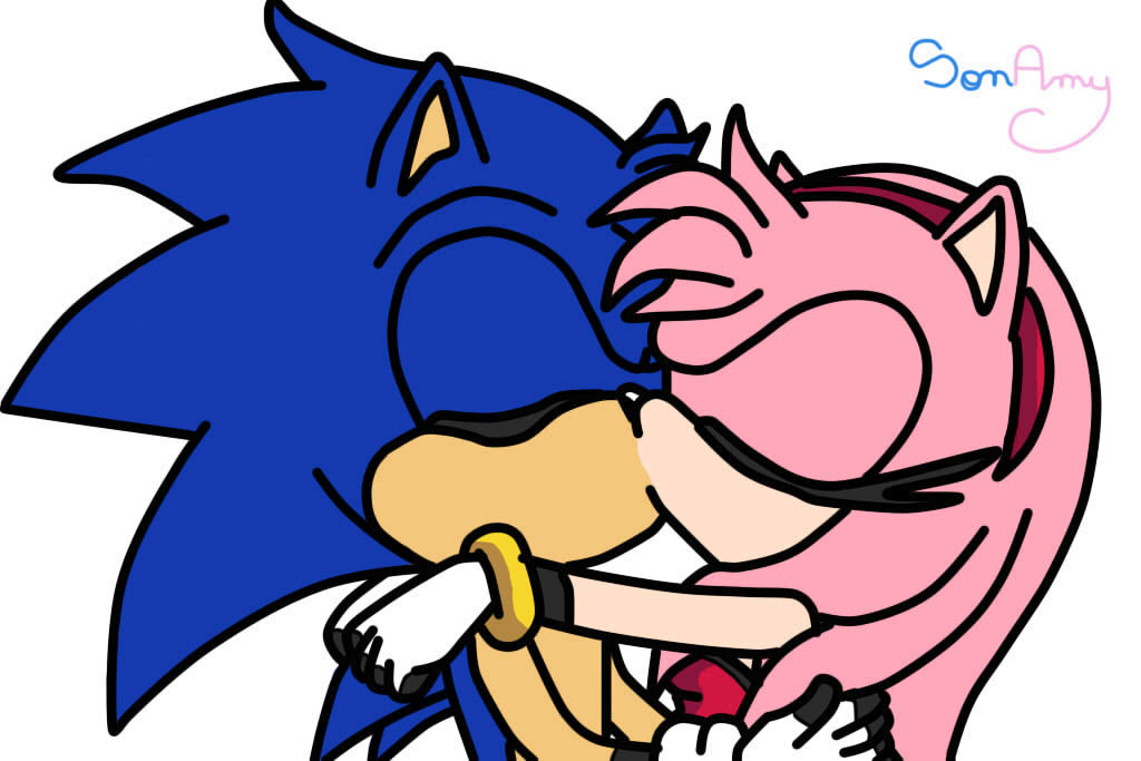 SonAmy French Kiss by amyrose116 on DeviantArt