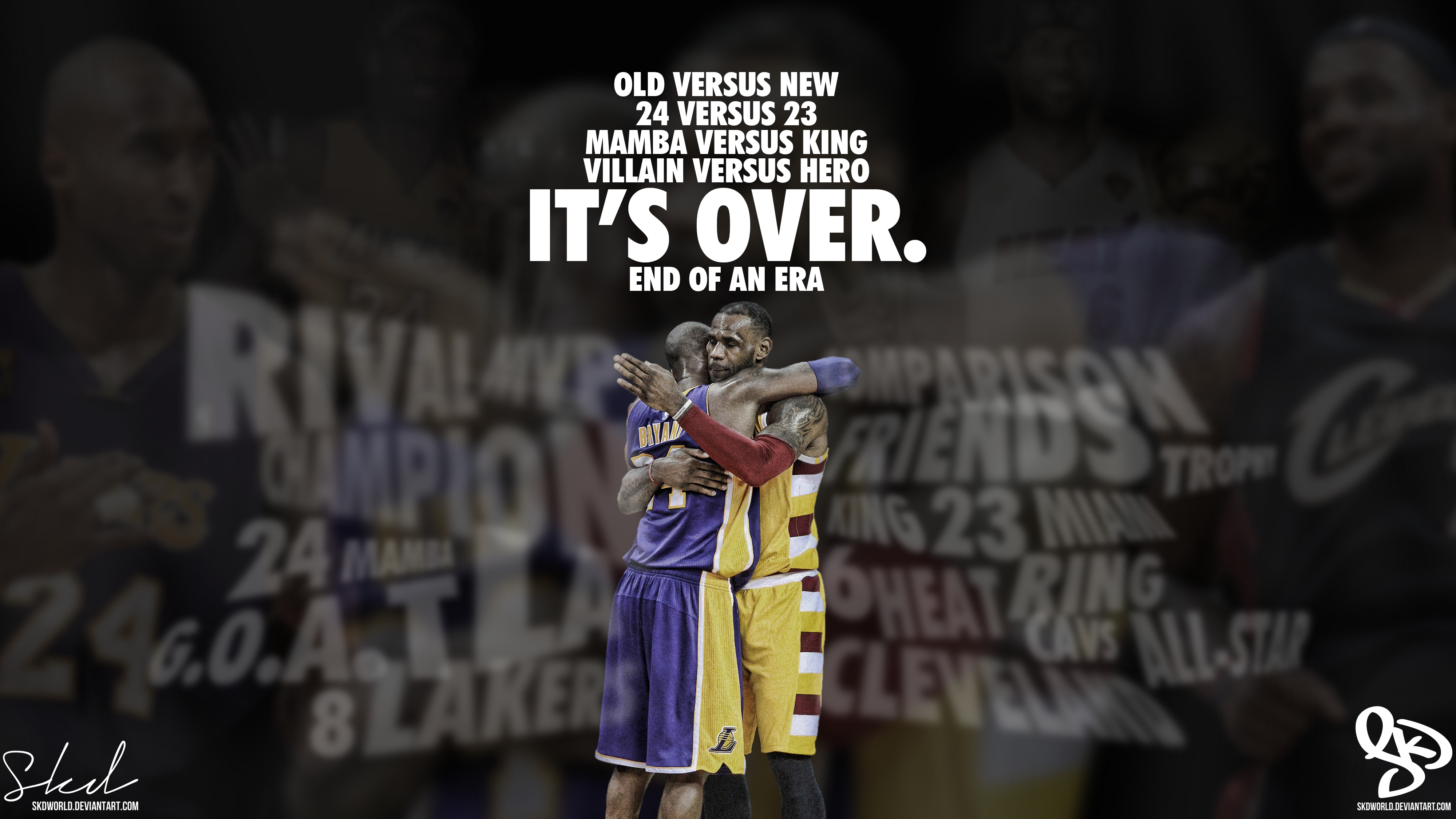 Kobe vs. LeBron: IT'S OVER Wallpaper by SkdWorld on DeviantArt