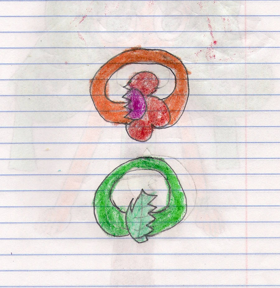 Ruby and Aquamarine Crystals by AriaVampireRose7