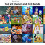 My Top 20 Owner and Pet Bonds