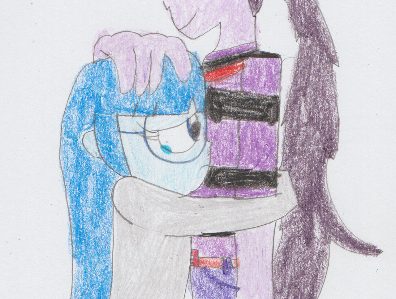 Erin's Fear and Sadness hugging by AriaVampireRose7 on DeviantArt