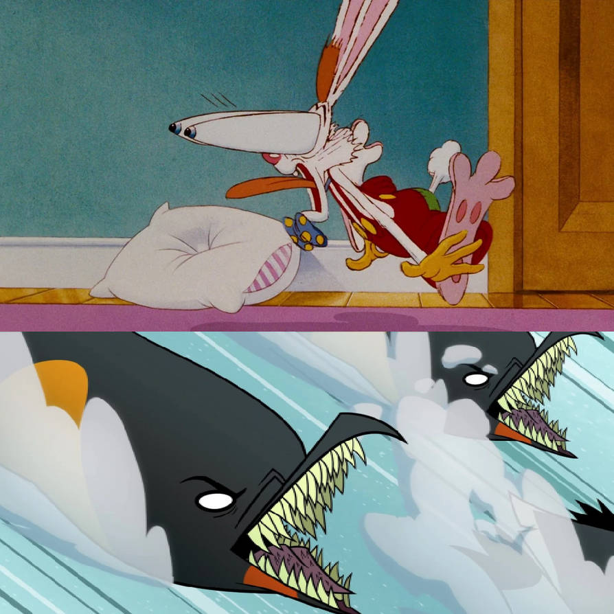 Roger Rabbit reacts Racists Penguins meme by AriaVampireRose7 on DeviantArt