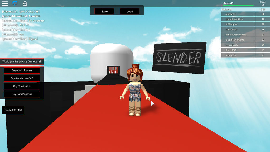 Playing in Roblox