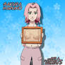 Sakura Haruno with painting