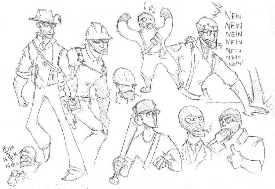Team Fortress 2 sketches by Teh-Gardy on DeviantArt