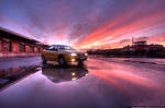 Megane cab sunset by msun