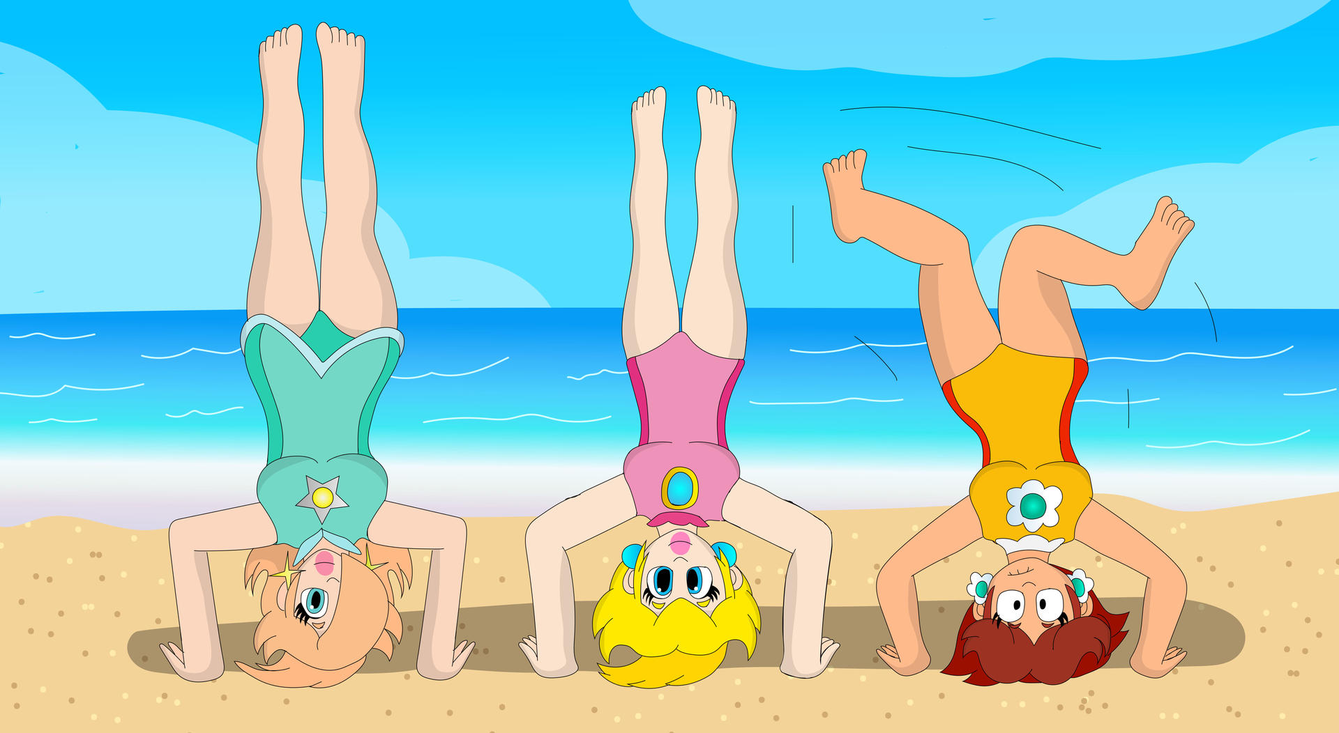 Daisy Handstand Princess Handstand (Request by RRainbow37) by Kallan21 on DeviantArt