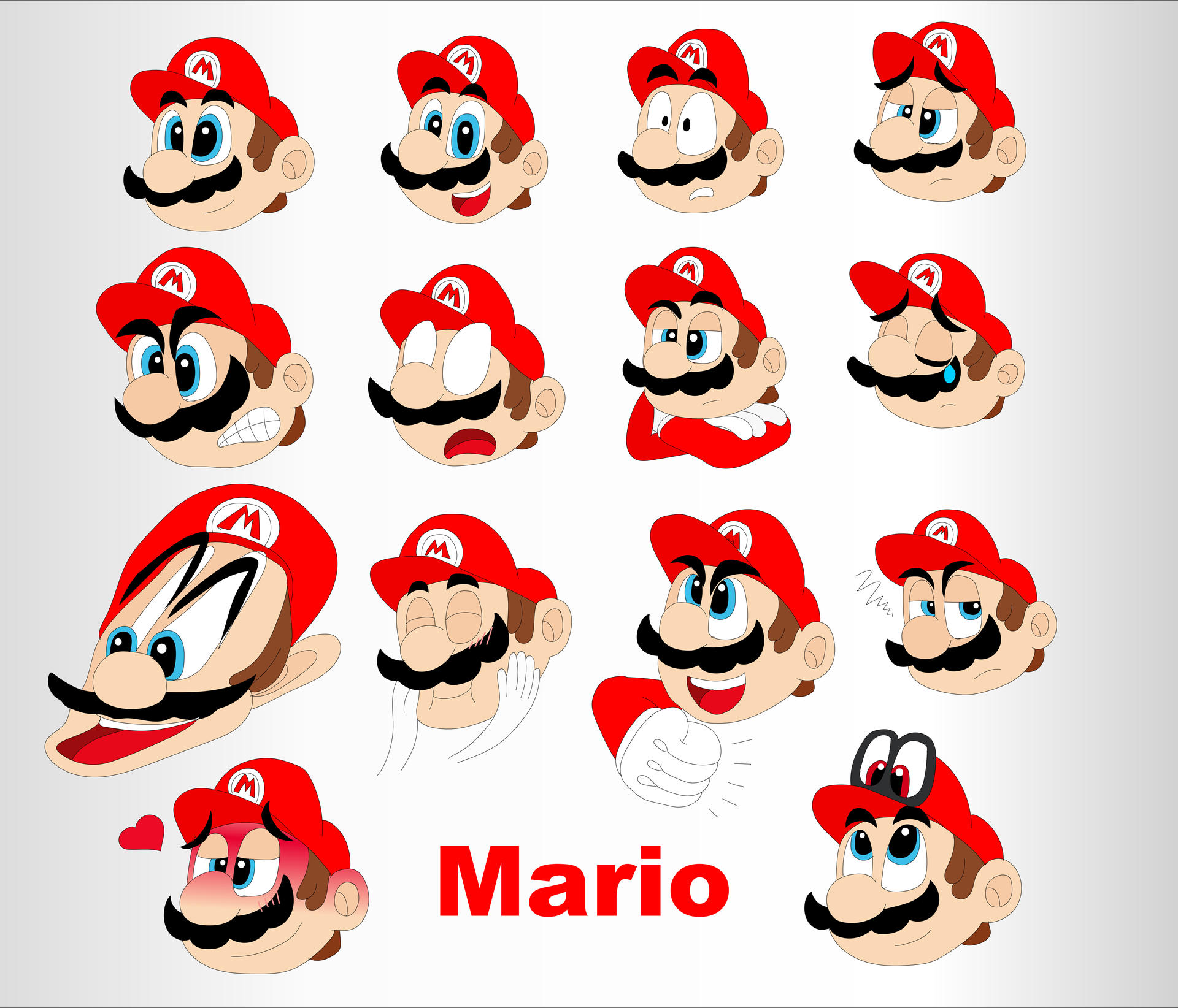 Mario Expressions by Kallan21 on DeviantArt