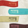 Vector retro grunge labels