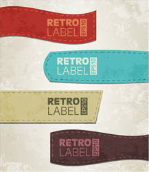 Vector retro grunge labels