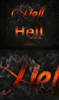 Photoshop text effects hell fire