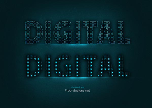 Photoshop digital text effects