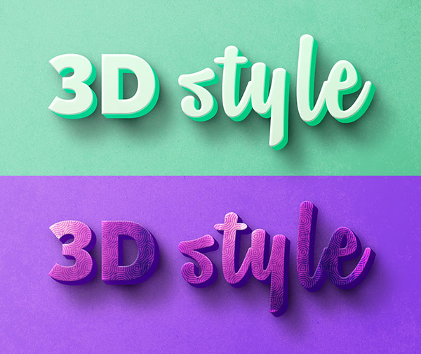 3D text effect