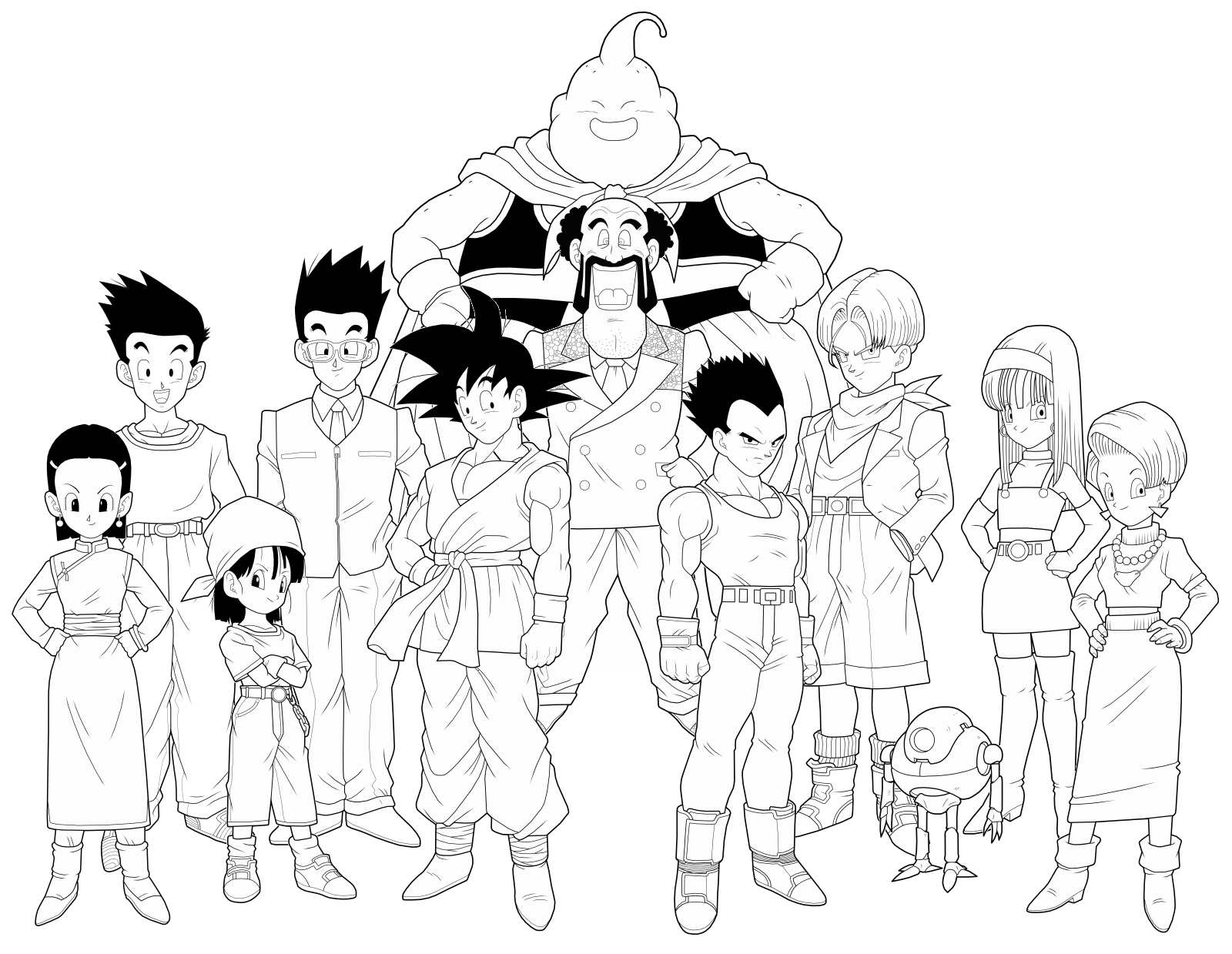 Dragon ball família para colorir - Imprimir Desenhos