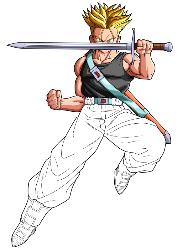 Future Trunks Sword Long Hair By Db Own Universe Arts-d3mzy91