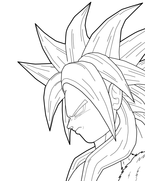 Lineart - Gogeta SSJ4 by el-maky-z on DeviantArt