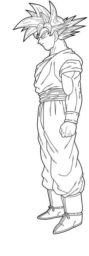 Goku Lineart
