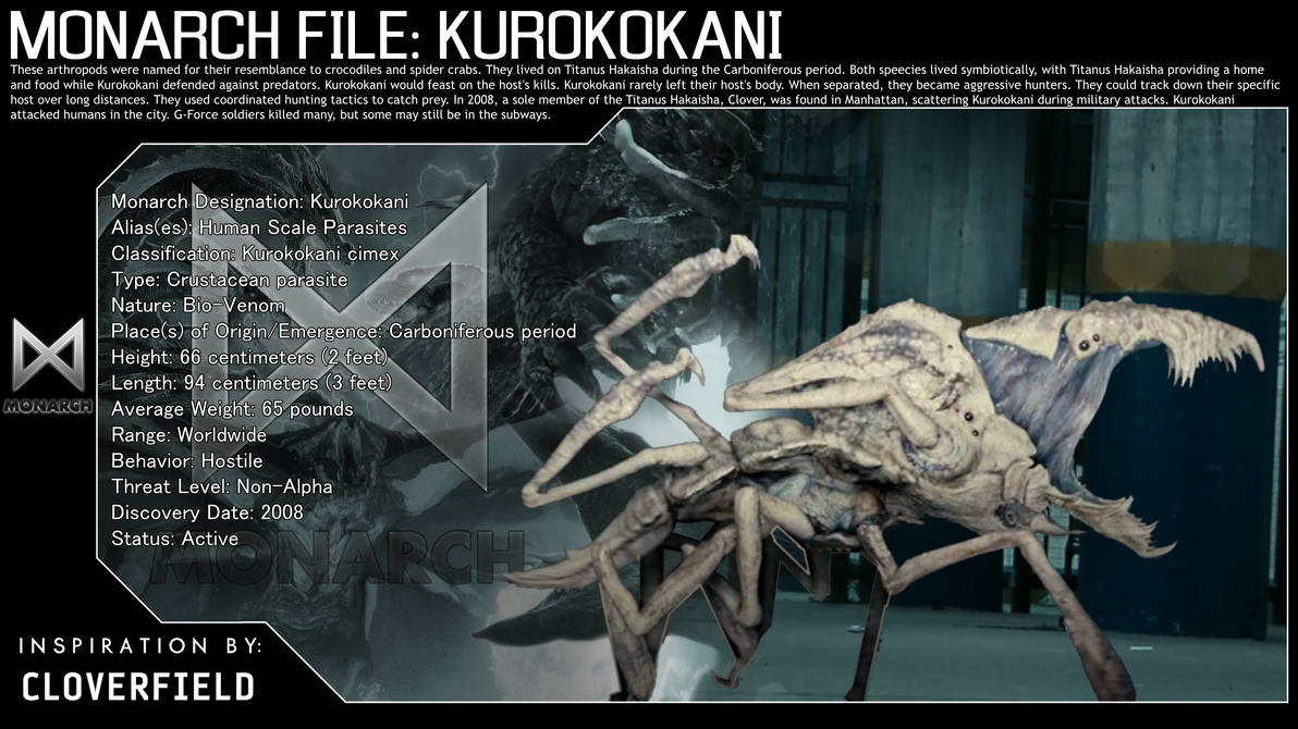 Monarch Files Monarch File - Parasite (Cloverfield) by EvanVizuett on DeviantArt