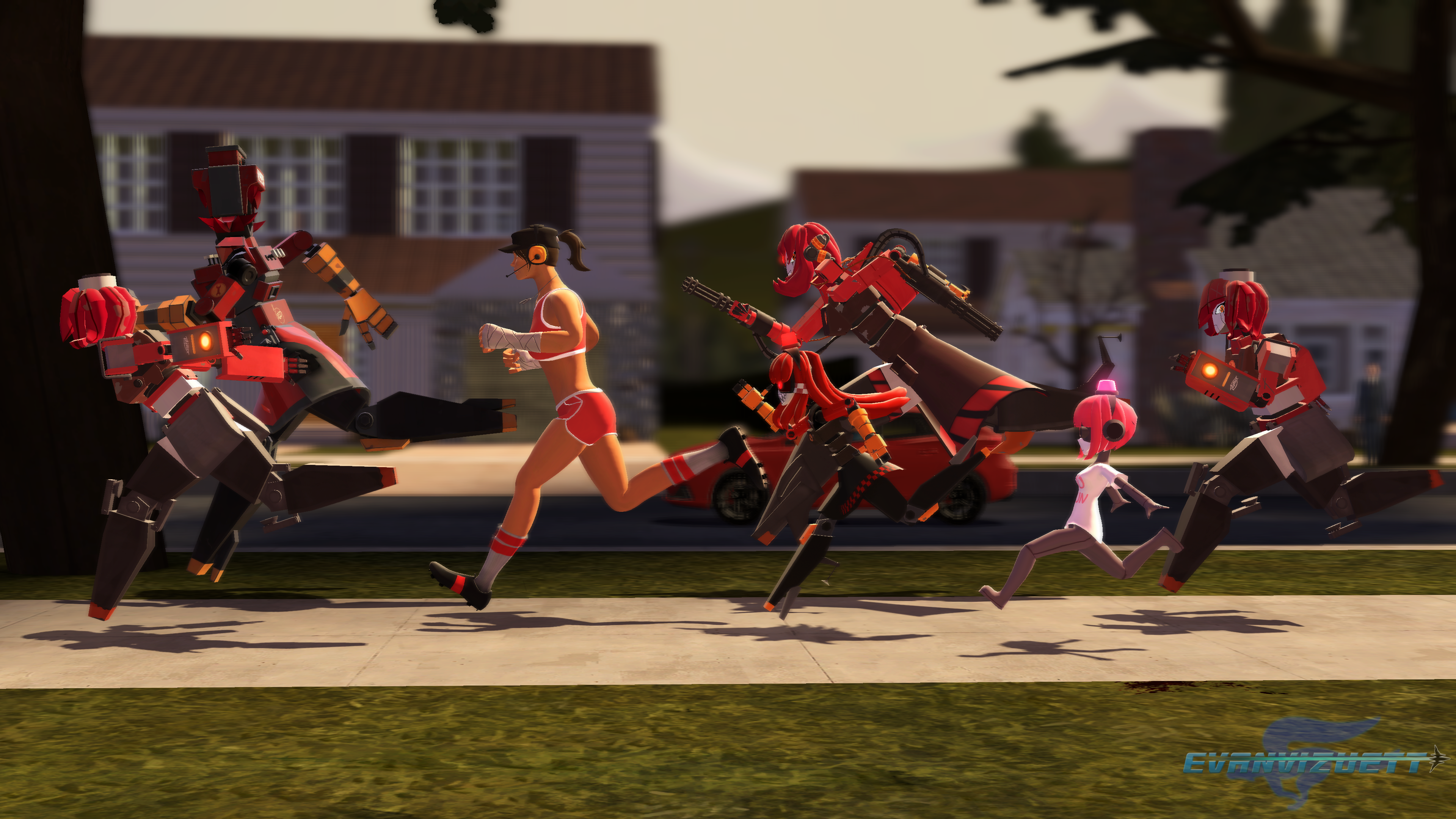 Gmod Running Animation (GMod) Jogging Together by EvanVizuett on DeviantArt