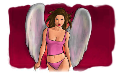 hot angel sketch