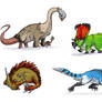 Fluffy Dinos - Colored